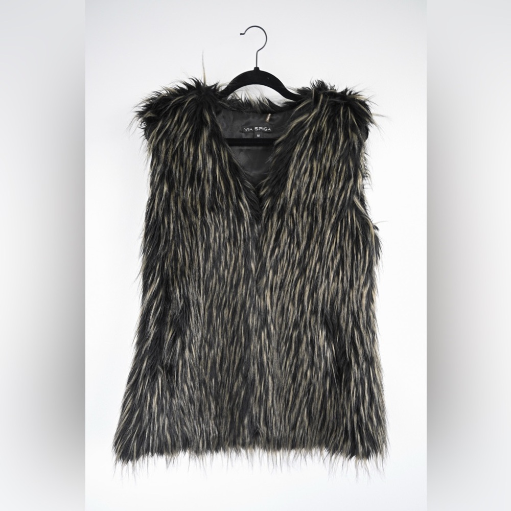 VIA SPIGA Faux Fur Vest